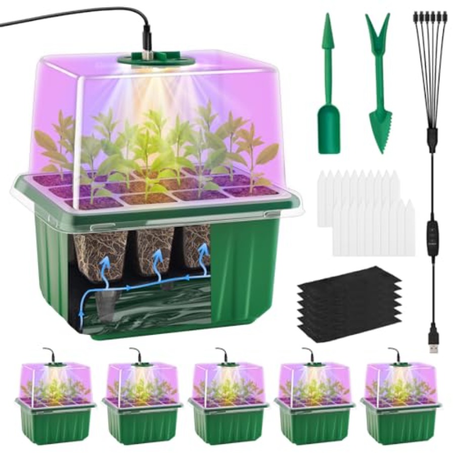Humidity Dome Kit - Seed Starter Tray with Light 6