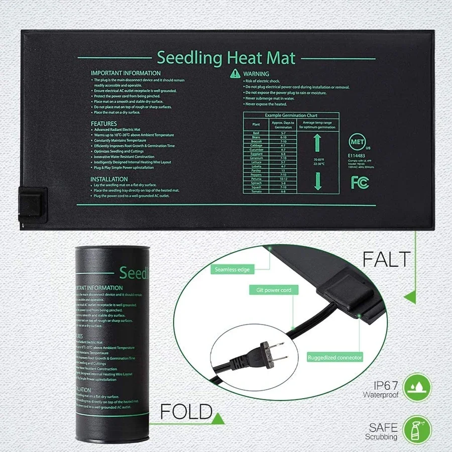 4 Sizes 220V EU Plug Seedling  - Heat Mat Seedling review and price