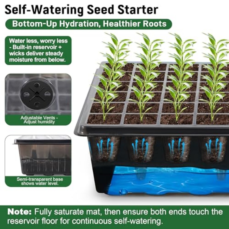 60-Cell Self-Watering Seed Sta - Humidity Dome Kit review and price