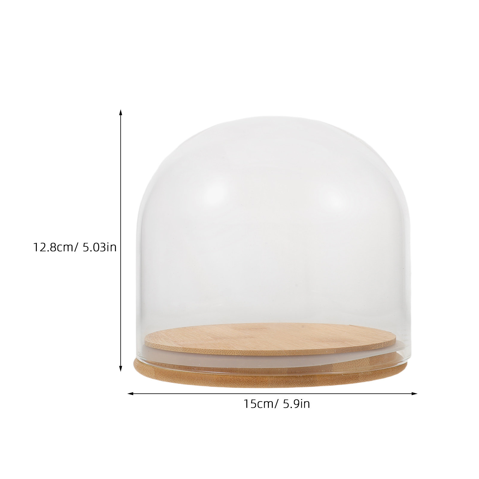 Clear Glass Dome Cloche with S - Plastic Dome Clear review and price