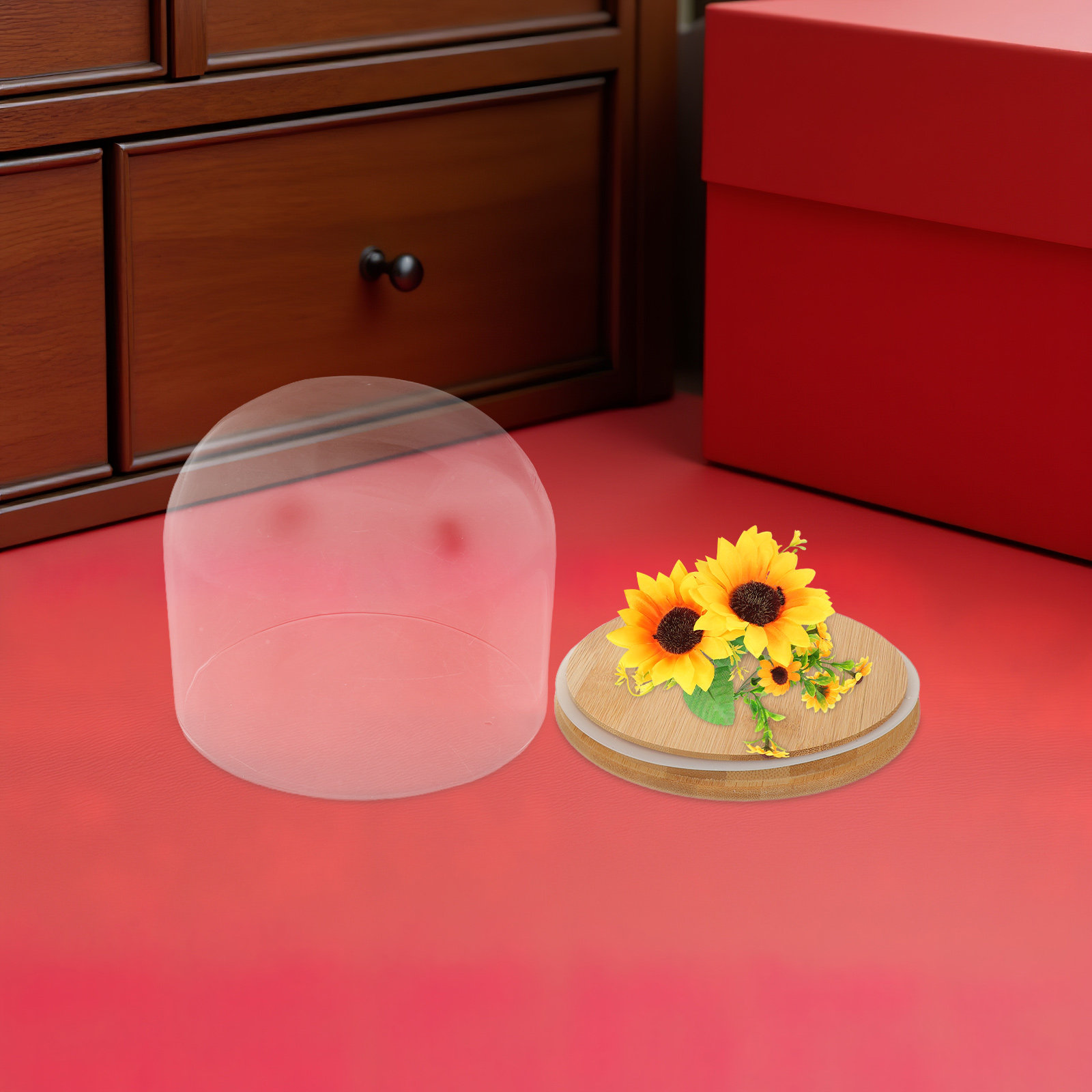 Clear Glass Dome Cloche with S - Plastic Dome Clear review and price