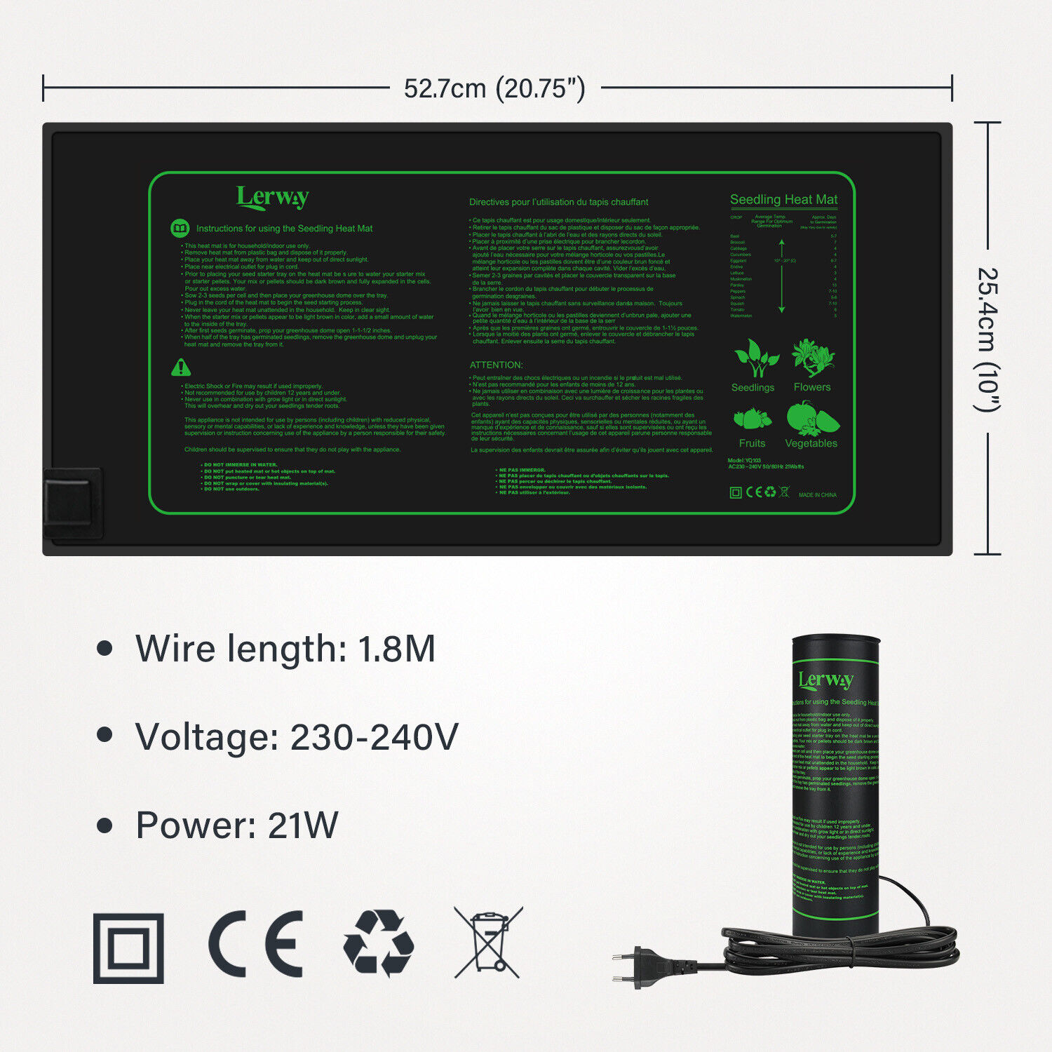 LERWAY 21W Seedling Heating Ma - Heat Mat Seedling review and price