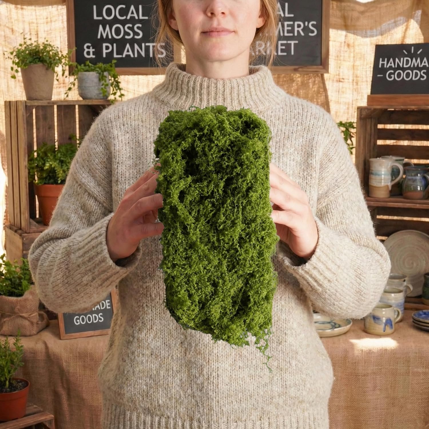 Artificial Moss Table Runner D - Sphagnum Moss Dry review and price