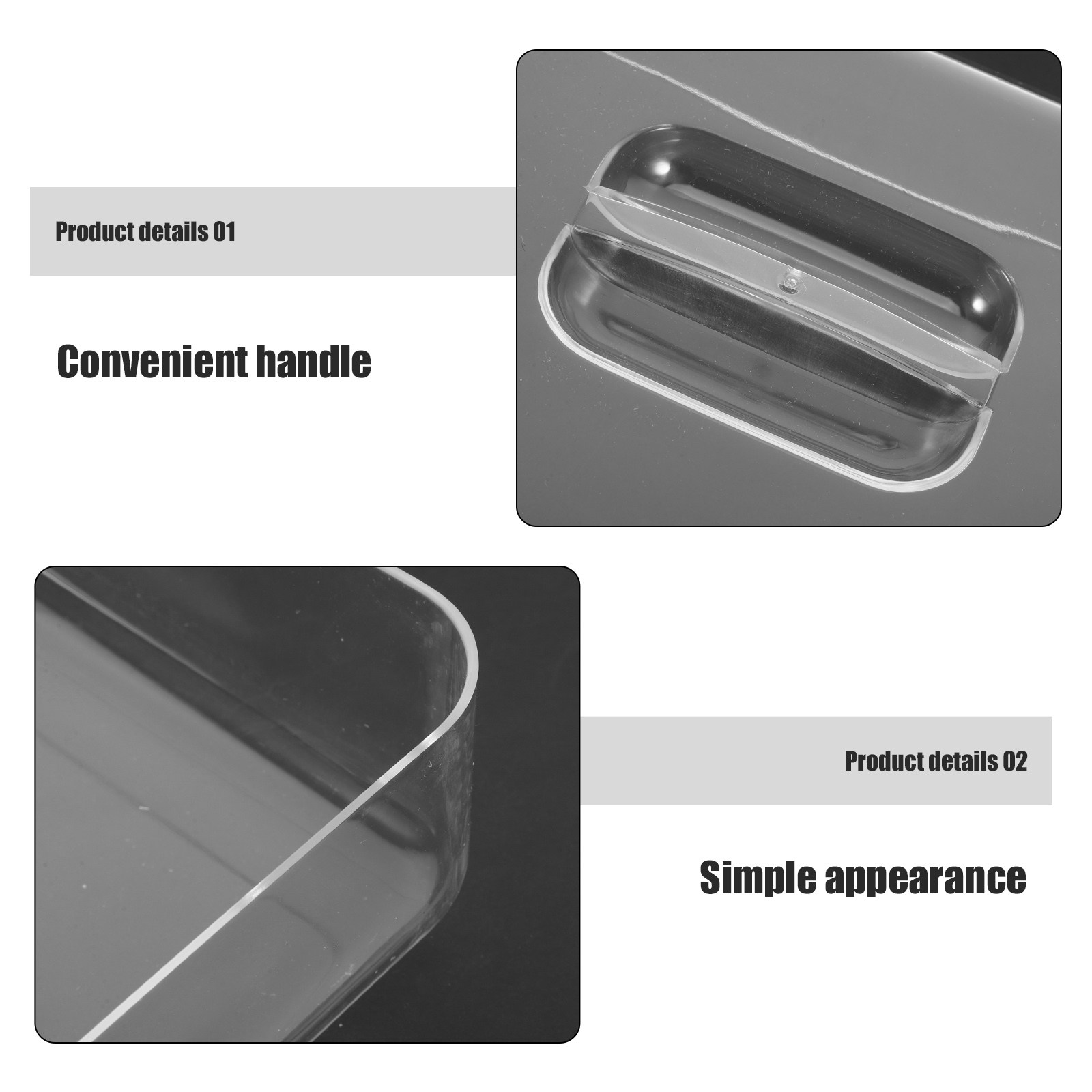 2Pcs Clear Acrylic Rectangular - Plastic Dome Clear review and price
