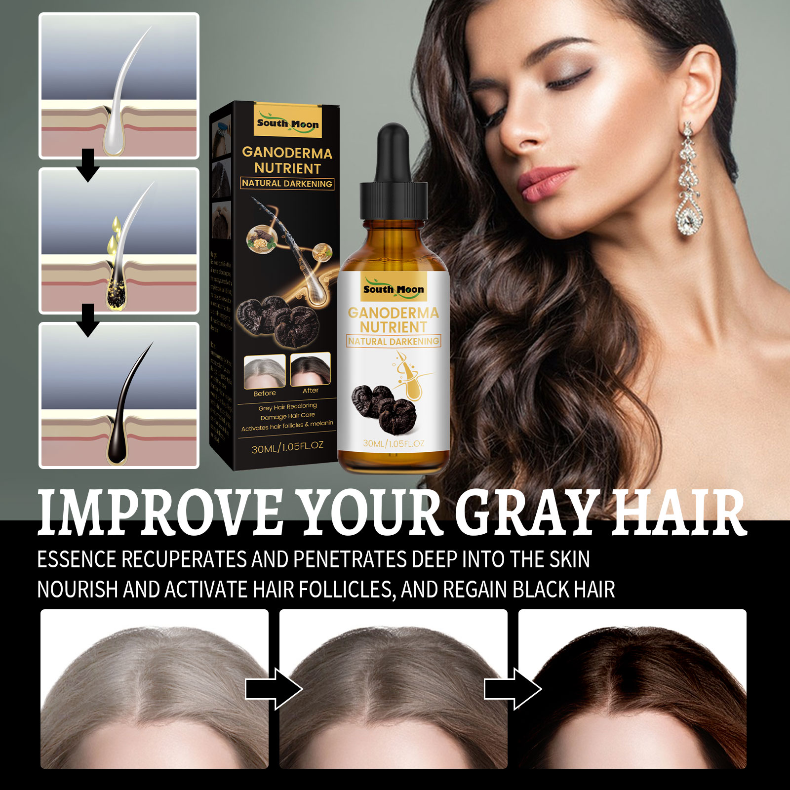 Black Ganoderma Lucidum Hair L - Root Stimulator Liquid review and price