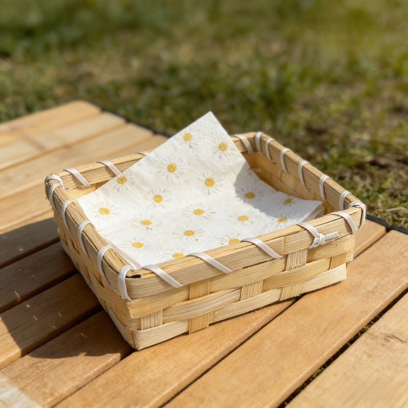 Handwoven Bamboo Napkin Basket - Agar Tissue Culture review and price