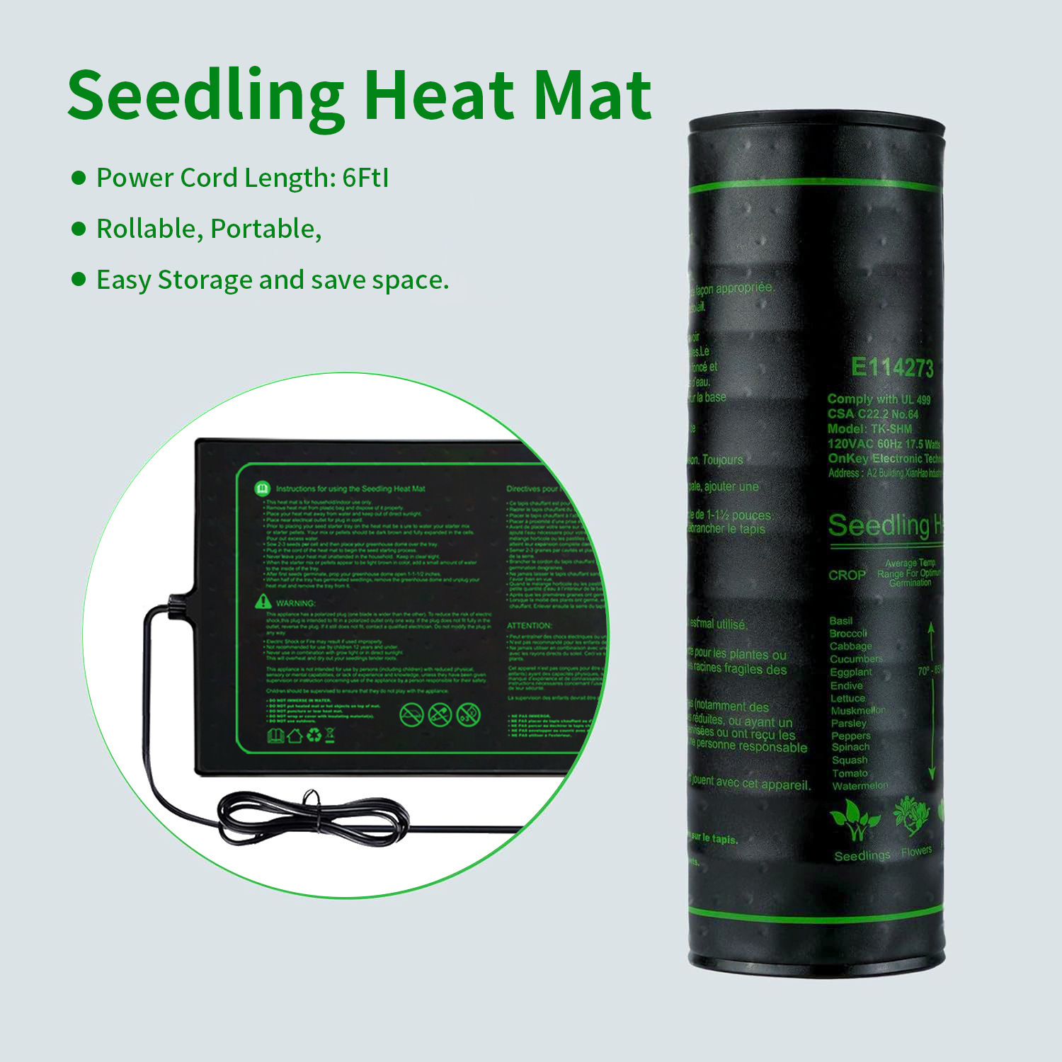 Two-pack 20x10Inch Seedling He - Heat Mat Seedling review and price