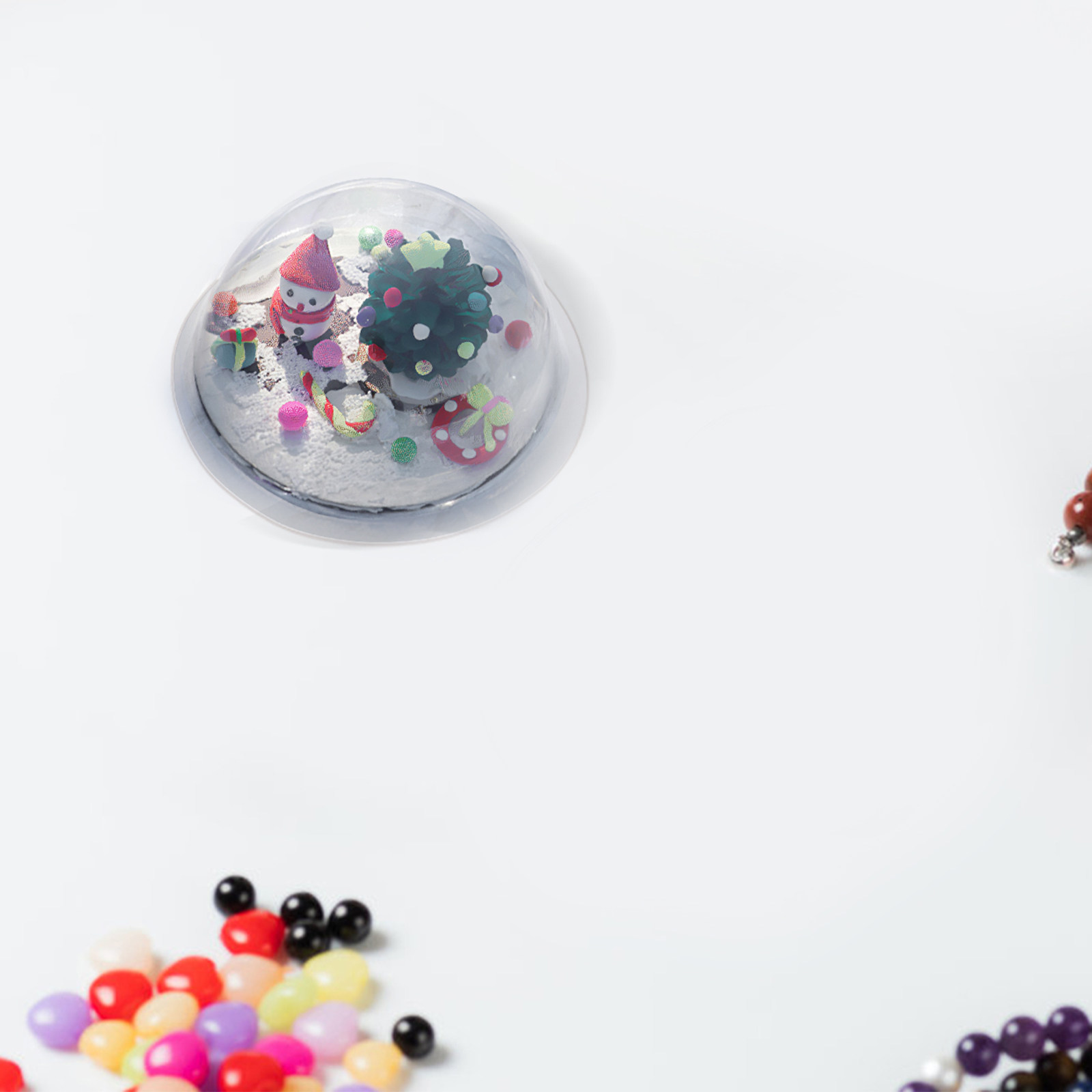 12Pcs Clear Fillable Plastic S - Plastic Dome Clear review and price