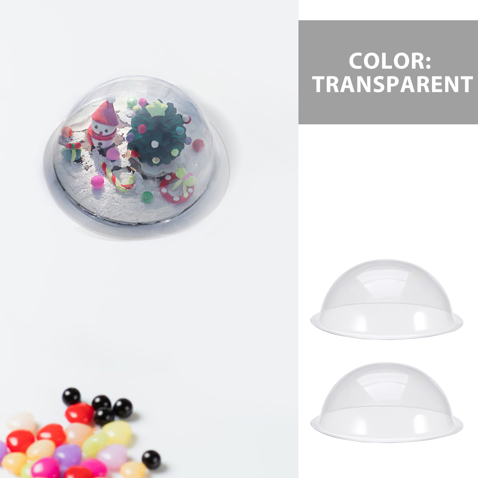 12Pcs Clear Fillable Plastic S - Plastic Dome Clear review and price