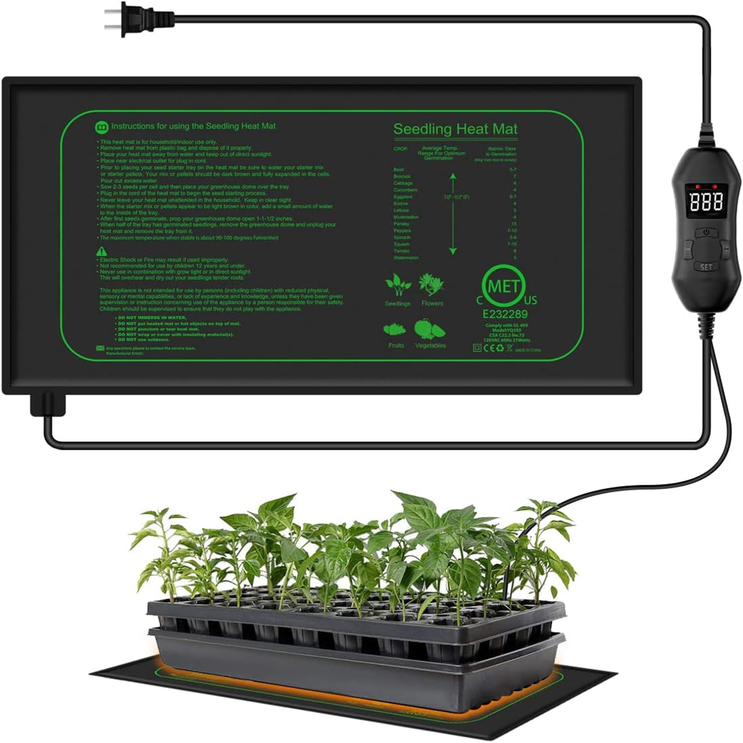 Seedling Heat Mat With Digital - Heat Mat Seedling review and price