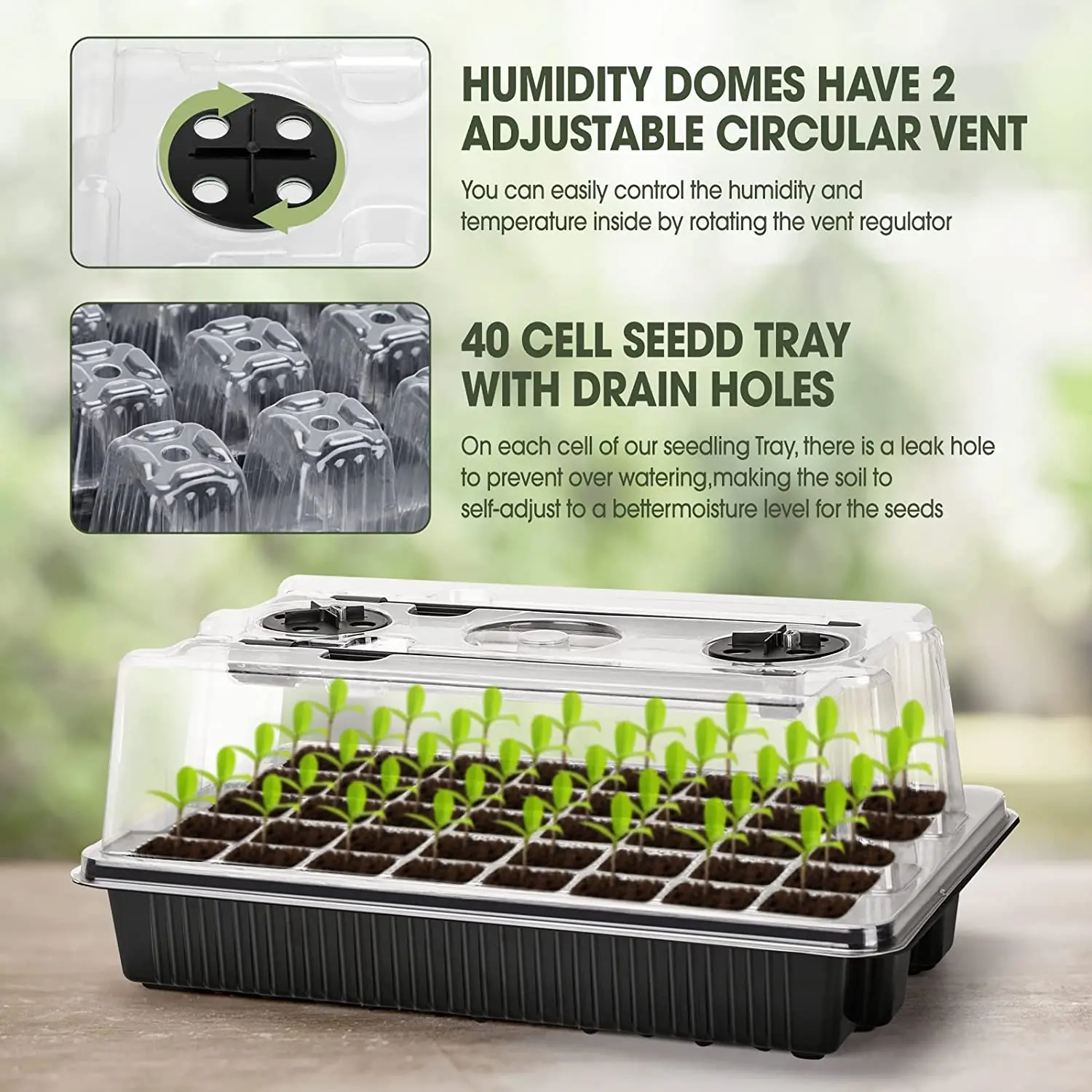 1 Set, Seed Starter Trays With - Humidity Dome Kit review and price